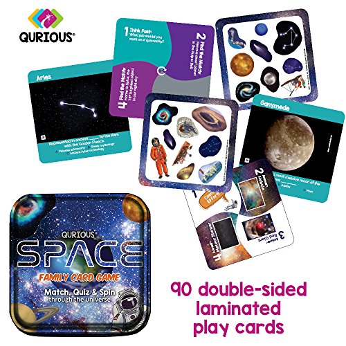 Qurious Space | STEM Flash Card Game | Explore, Match, Quiz & Spin Through  The Universe. Perfect for Astronomy Fans and Future Astronauts