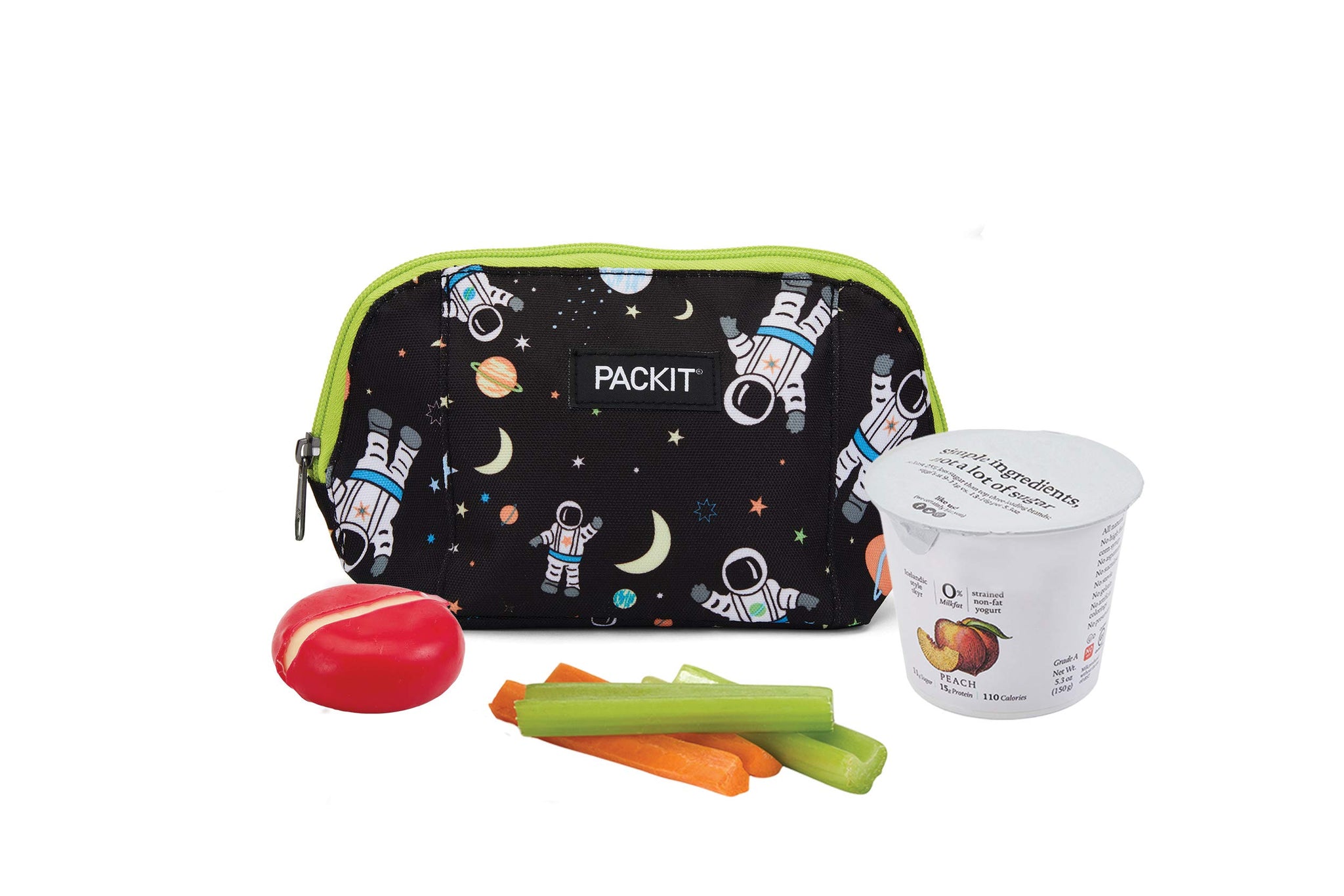 Packit Freezable Lunch Sack, Spaceman, Black