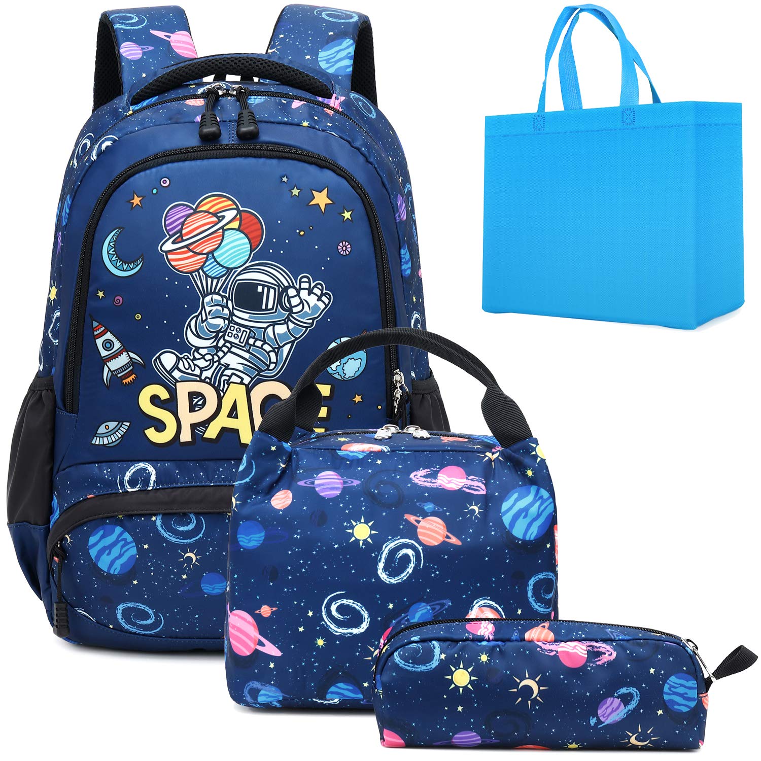Kids Backpack for School Boys Girls Space Preschool Bookbag with Lunch Box  Pencil Case Set Toddler Kindergarten School Bag